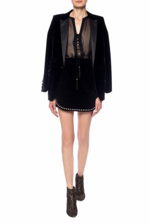 Asymmetrical skirt with pockets, zdjęcie 2 Asymmetrical skirt with pockets od Saint Laurent